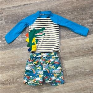 Baby Boden Swim Trunks and Rash Guard